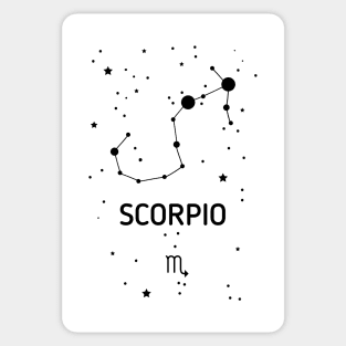 Scorpio Zodiac Sign Constellation (Black Print) Sticker